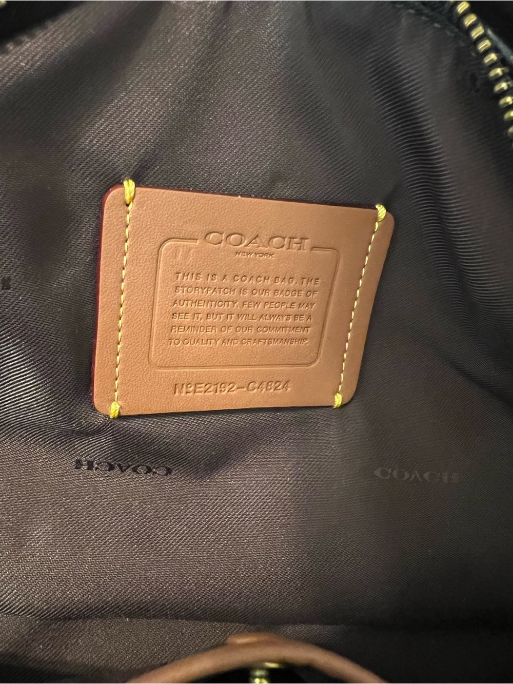 Coach Black Pebbled Leather Shoulder Bag with Gold-Tone Hardware - Picture 9 of 9